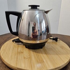 Vintage Sal admasterJet-O-Matic Model 10 Coffee Maker Silver Chrome Electric USA